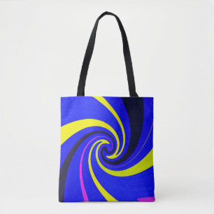 Bolso De Tela Vórtice azul
