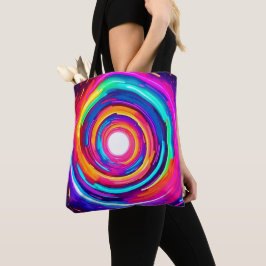 Bolso De Tela Vórtice de color: diseño dinámico