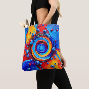 Bolso De Tela Vórtice de Frutas Vibrantes