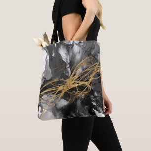 Bolso De Tela Vórtice dorada I