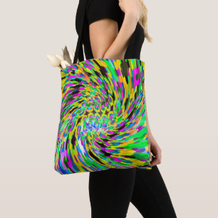 Bolso De Tela Vórtice psicodélico
