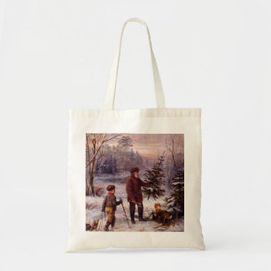 Bolso De Tela Vorweihnacht Franz Krüger Árbol de Navidad Nieve
