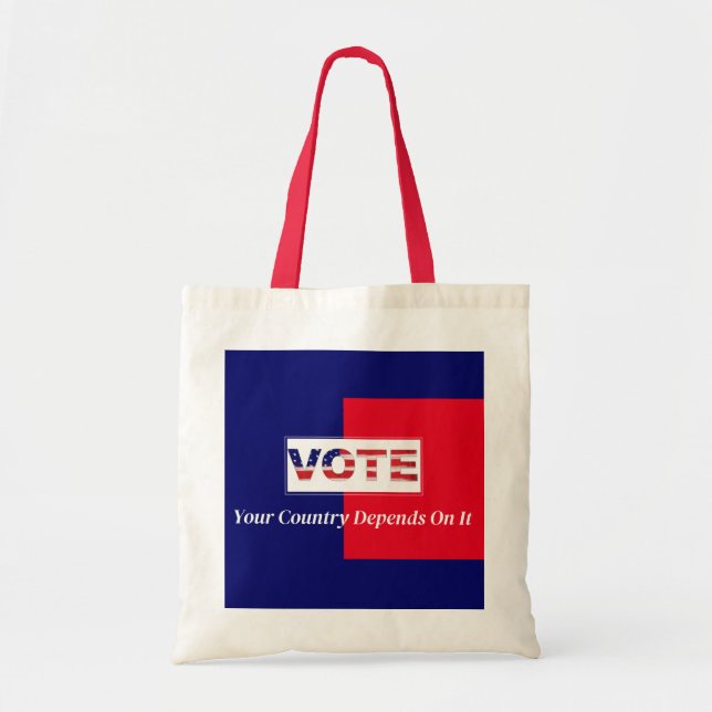 Bolso De Tela Vota Que Tu País Depende De Eso (Frente)