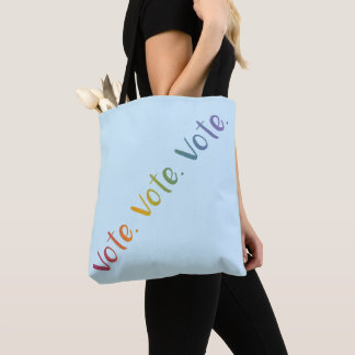 Bolso De Tela "Vota. Votar. Votar". Palabras degradadas del arco