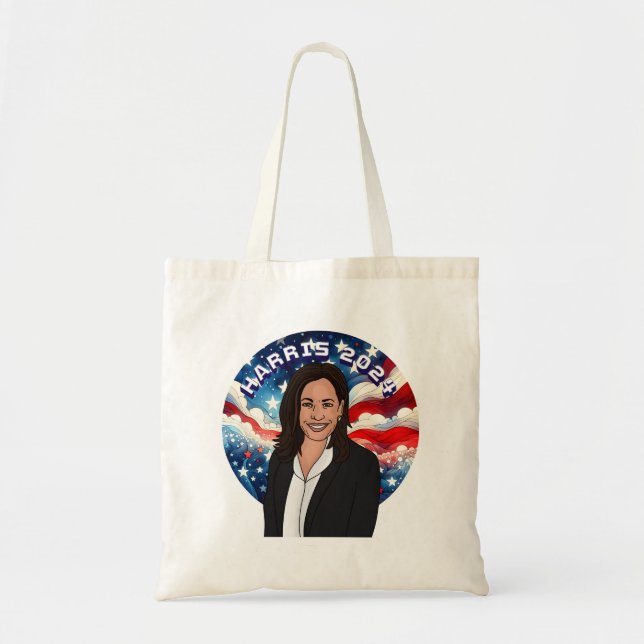 Bolso De Tela Votación por Kamala Harris 2024 (Frente)