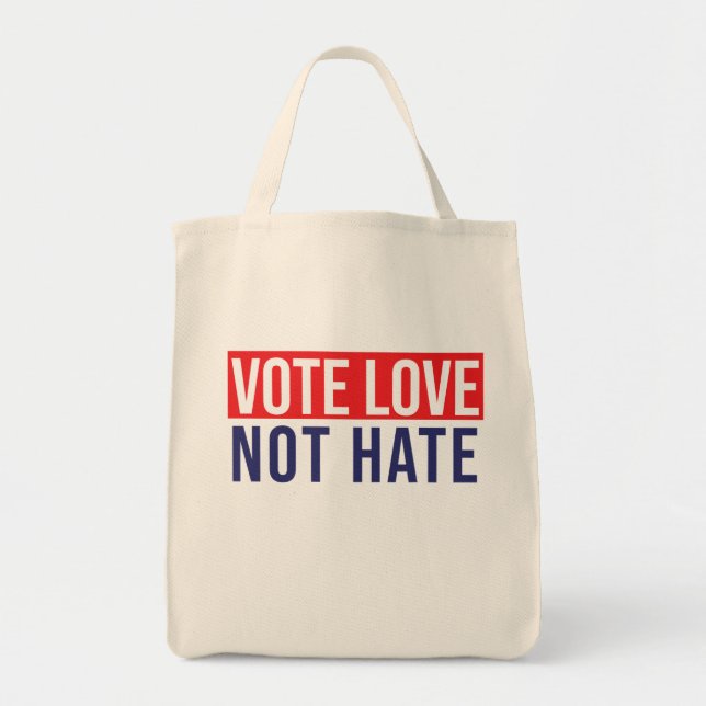 Bolso De Tela Votar amor no odio (Frente)