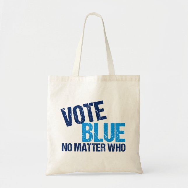Bolso De Tela Votar azul sin importar quién sea el Fiesta democr (Frente)