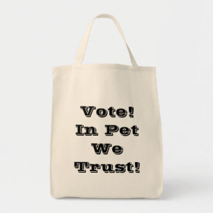 Bolso De Tela Votar Mascota Confiamos