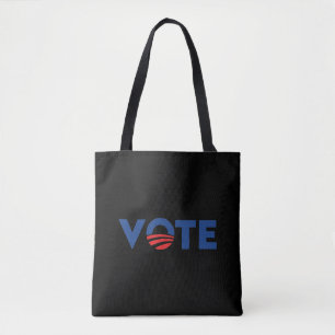 Bolso De Tela Votar por un demócrata de la tipografía roja y azu