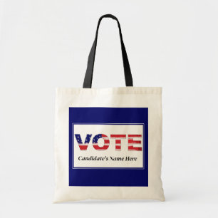 Bolso De Tela Votar rojo/azul