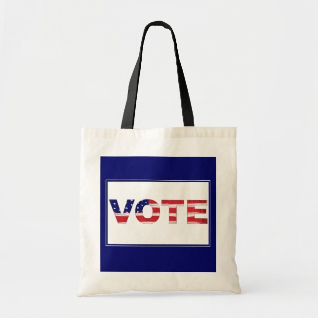 Bolso De Tela Votar rojo/azul (Frente)