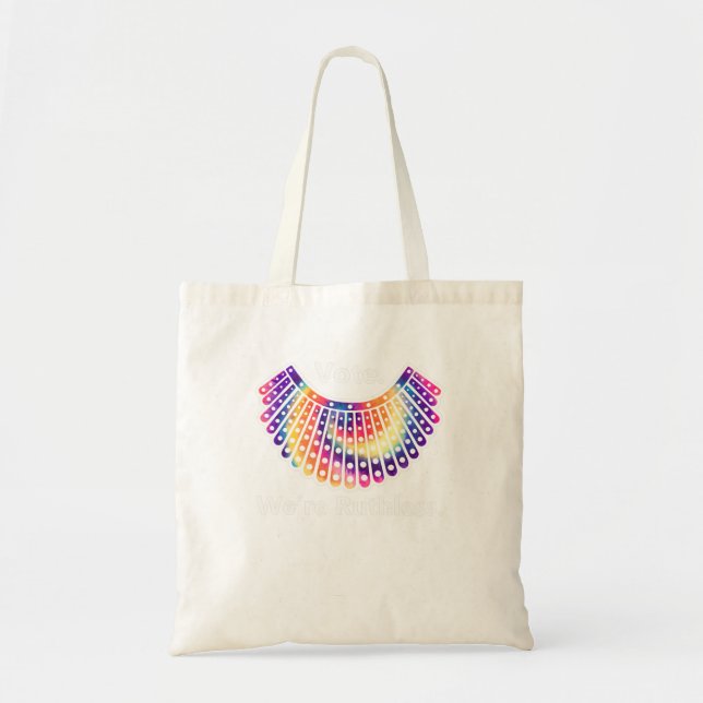Bolso De Tela Votar Somos Feministas despiadadas Pro Choice Tie- (Frente)
