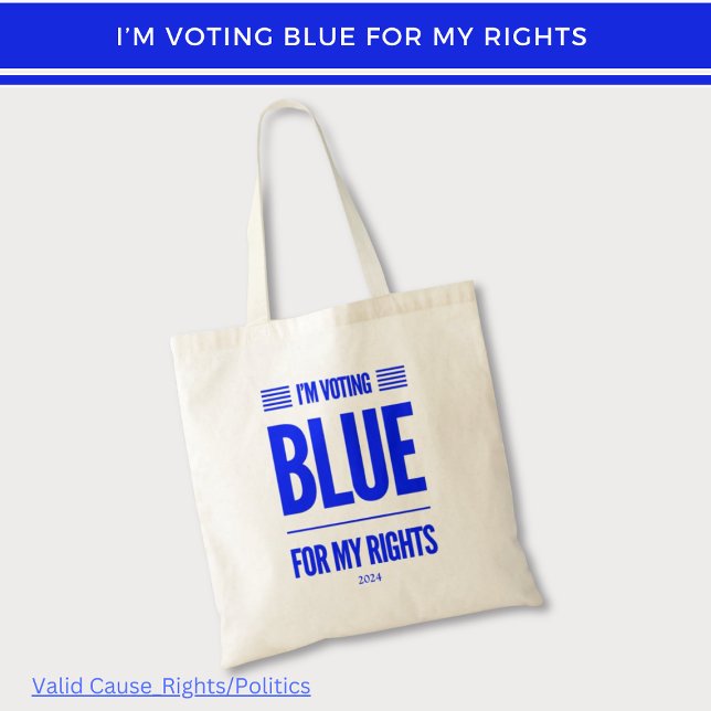 Bolso De Tela Votaré a los Demócratas Azules (Subido por el creador)