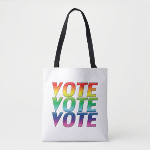 Bolso De Tela voto de voto - orgullo lgbtq lgbt colores arcoiris