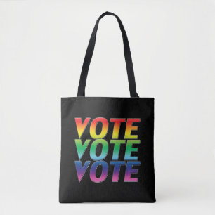 Bolso De Tela voto de voto - orgullo negro lgbtq colores arcoiri