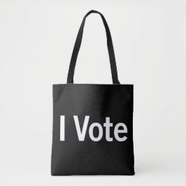 Bolso De Tela Voto Tote - Texto blanco