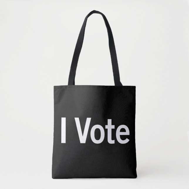 Bolso De Tela Voto Tote - Texto blanco (Anverso)