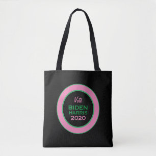 Bolso De Tela Voto verde rosa BIDEN HARRIS 2020