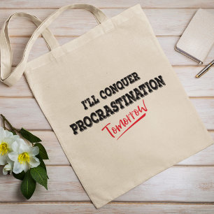 Bolso De Tela Voy a conquistar la postergación mañana