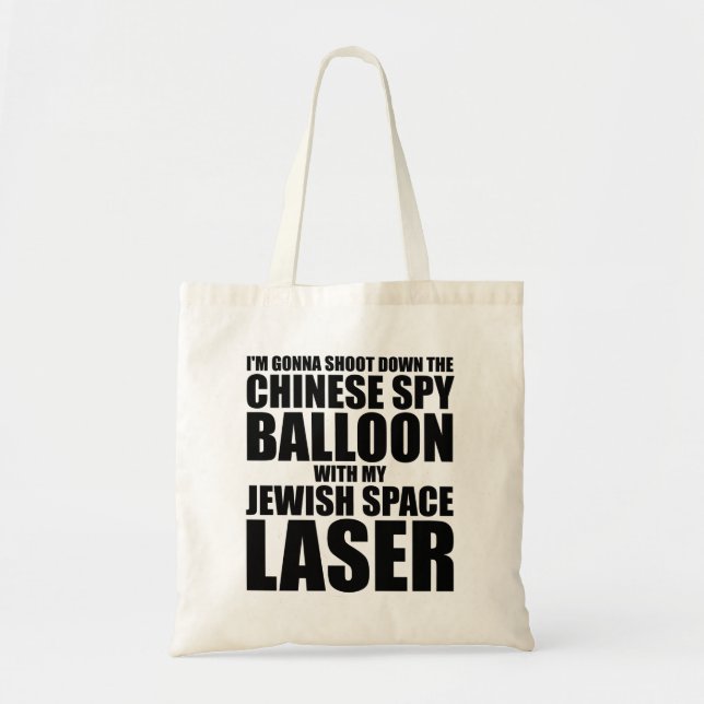 Bolso De Tela Voy a derribar el globo espía chino (Frente)