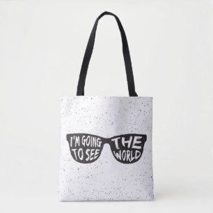 Bolso De Tela Voy a ver el mundo