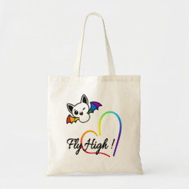 Bolso De Tela ¡Vuela Alto! Pequeño ORGULLO lindo Bate arcoiris T