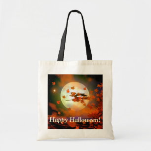 Bolso De Tela Vuelo de Bruja de Halloween