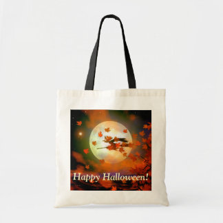 Bolso De Tela Vuelo de Bruja de Halloween