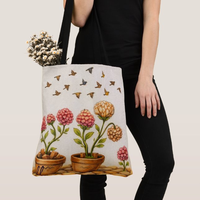 Bolso De Tela Vuelo de Esperanza (Detalle)