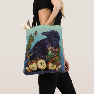 Bolso De Tela Vuelos de Fantasía Cuervo Faery