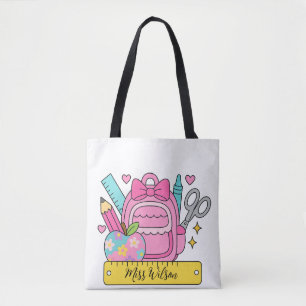 Bolso De Tela Vuelta al cole Arcoiris Maestro Vida