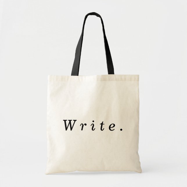 Bolso De Tela "W r I t E.", el tote (Frente)