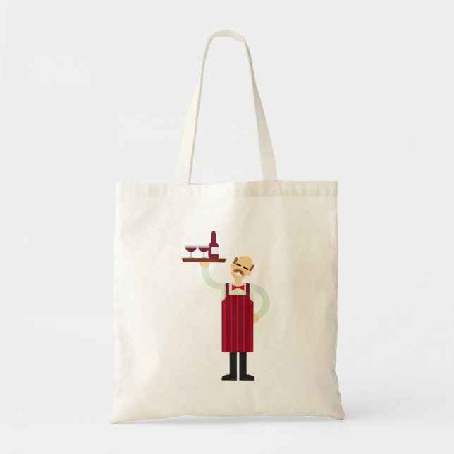 Bolso De Tela Waiter with Wine (Frente)
