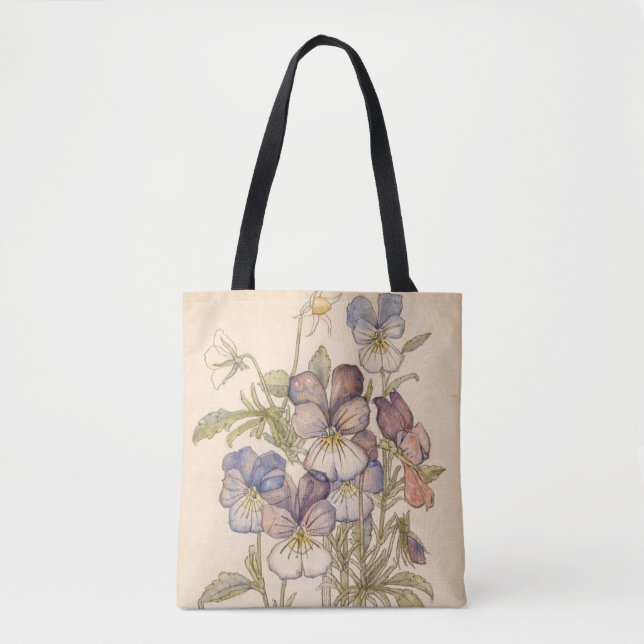 Bolso De Tela Walberswick del Heart's-Ease de Charles Mackintosh (Anverso)