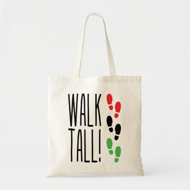 Bolso De Tela Walk Tall (Frente)