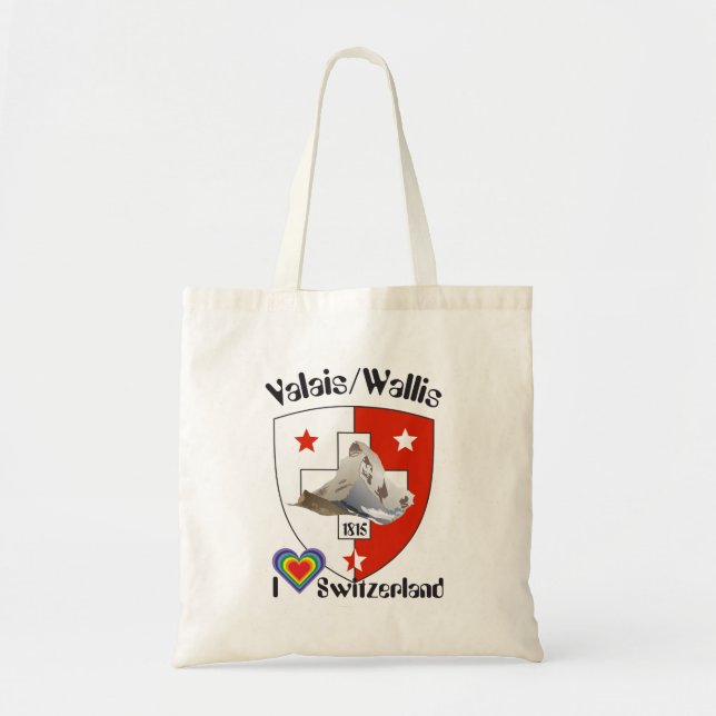 Bolso De Tela Wallis / Valais Schweiz Suisse Tasche (Frente)