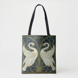 Bolso De Tela Walter Crane Swan & Rush e Iris victorianos