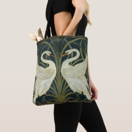 Bolso De Tela Walter Crane Swan & Rush e Iris victorianos