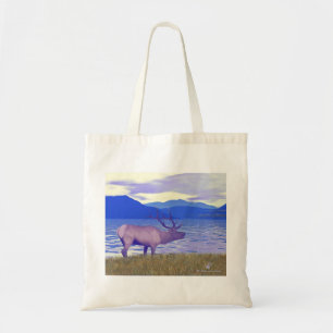 Bolso De Tela Wapiti (Elk) Junto Al Lago