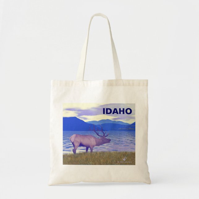 Bolso De Tela Wapiti (Elk) Junto Al Lago (Frente)