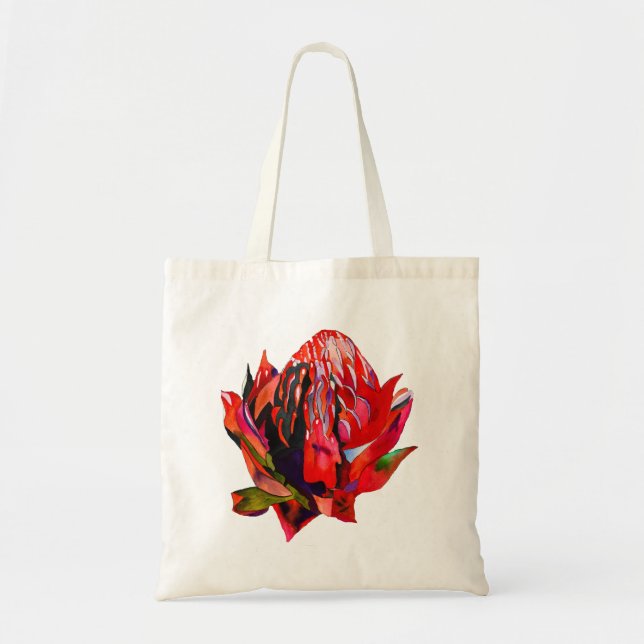 Bolso De Tela Waratah Flor acuática australiana (Frente)