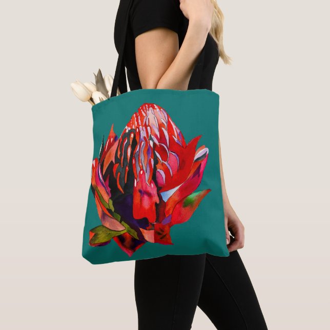 Bolso De Tela Waratah Flor acuática australiana (Detalle)