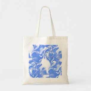 Bolso De Tela Warra blanca azul claro