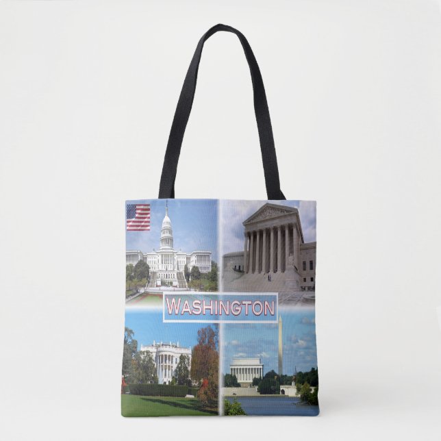 Bolso De Tela Washington - Capitol - Tribunal Supremo (Anverso)