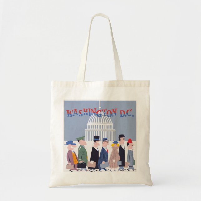 Bolso De Tela Washington D.C. (Frente)