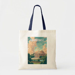 Bolso De Tela Washington DC Thomas Jefferson Memorial Travel Art