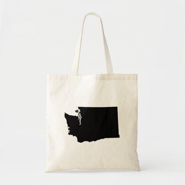 Bolso De Tela Washington en blanco y negro (Frente)