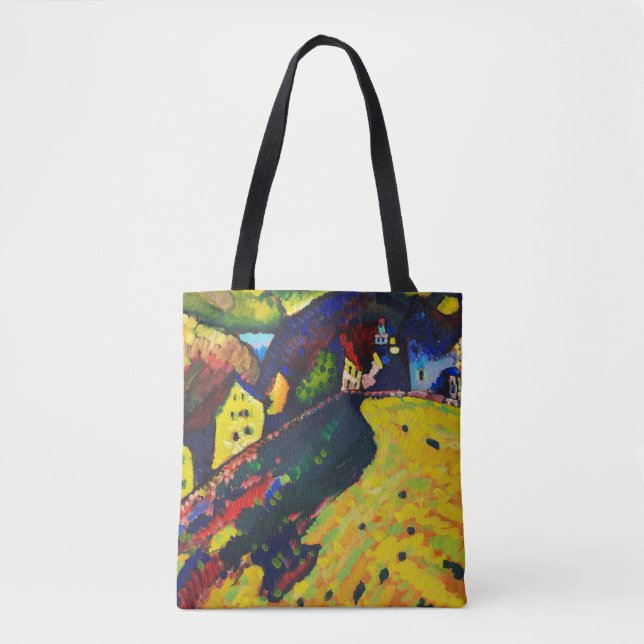 Bolso De Tela Wassily Kandinsky. Casas en Murnau. Expressionismo (Anverso)