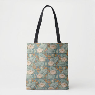 Bolso De Tela Water Lilies Lily Naturaleza Art Nouveau