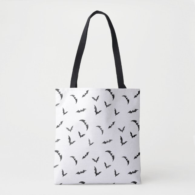 Bolso De Tela Watercolor Bats Halloween (Anverso)
